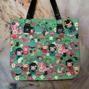 Kimono Cities large shopping tote